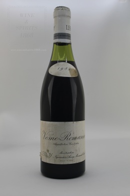 Vosne Romanee Domaine Leroy 1982 Domaine Leroy Bourgogne Domaine Leroy