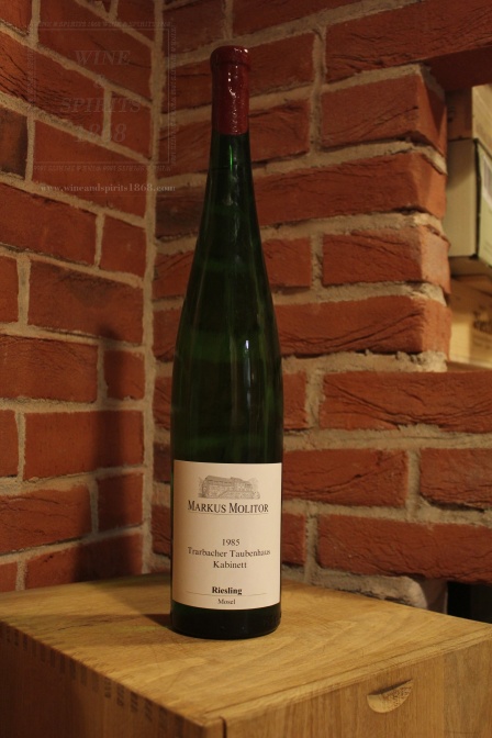 Riesling Trarbachr Taubenhaus Kabinett 1985 Markus Molitor Mosel