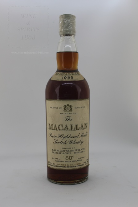 Whisky Macallan Pure Highland Malt 80° Proof 1959 Macallan High