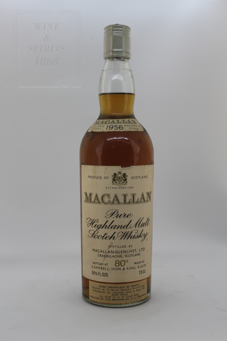 Whisky Macallan Pure Highland Malt 80° Proof 1956 Macallan High