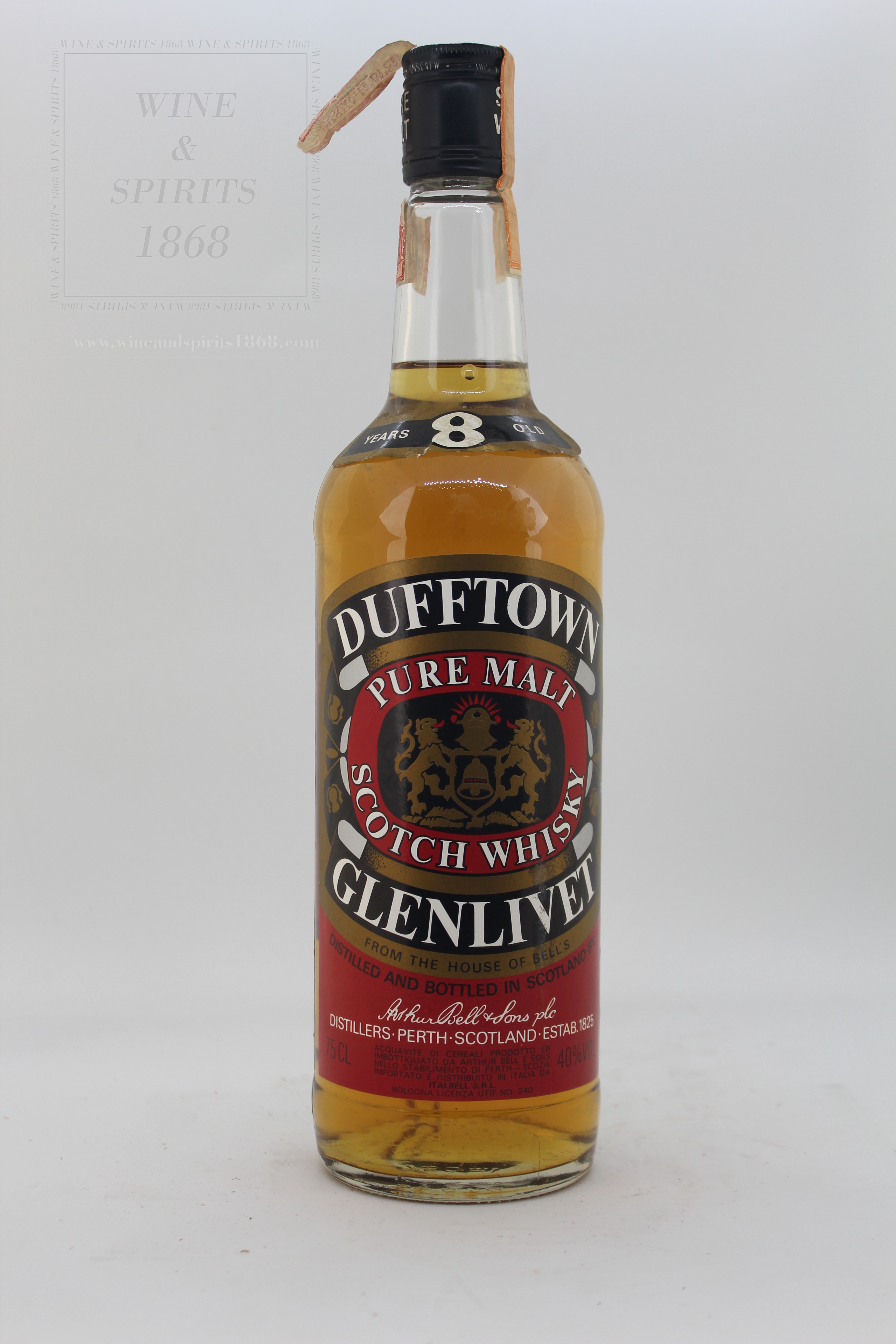 Wine and Spirits 1868 - Whisky Dufftown Glenlivet 8 Years Dufftown