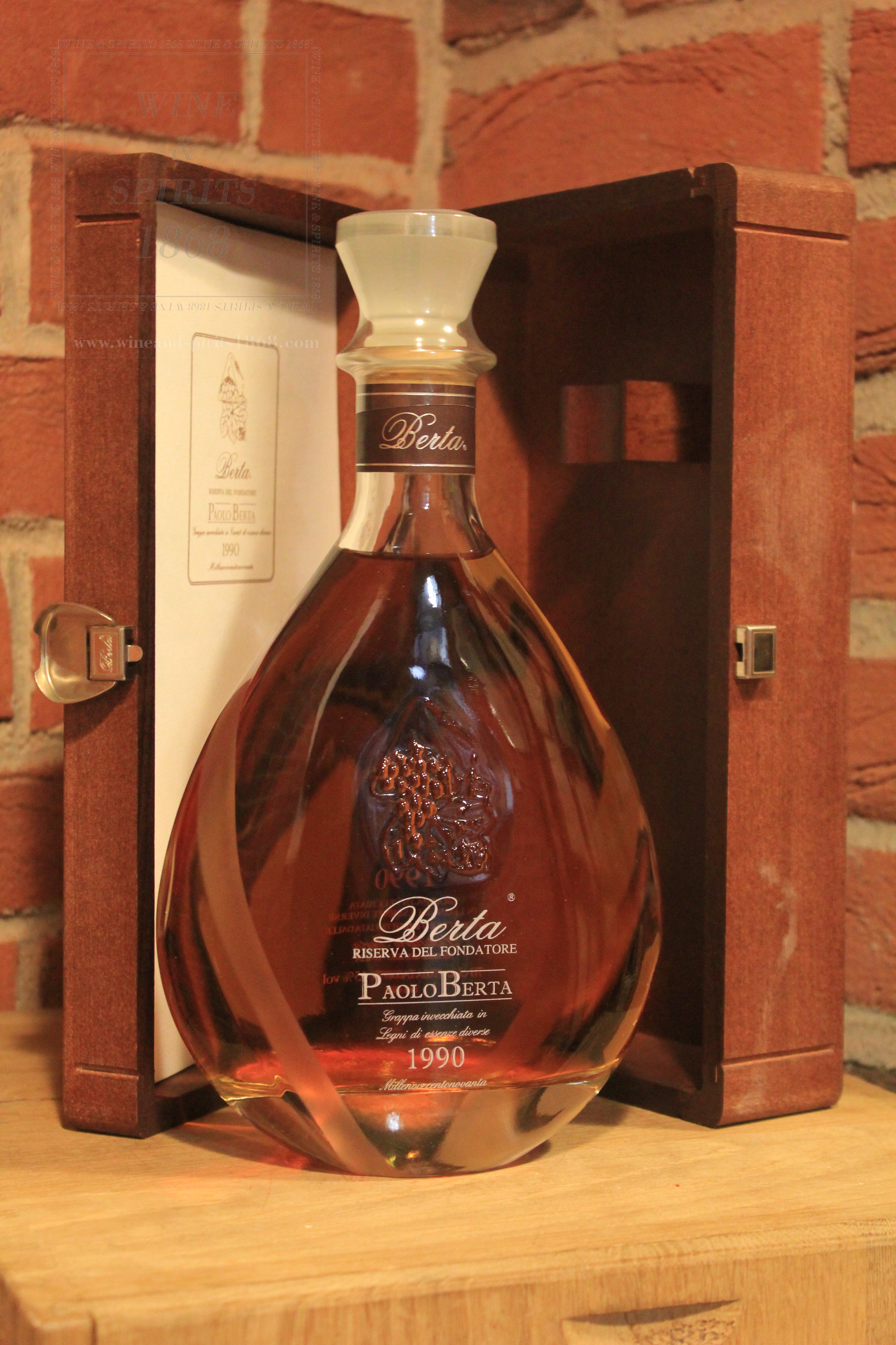 Wine and Spirits 1868 - Grappa Riserva Del Fondatore Paolo Berta 1990