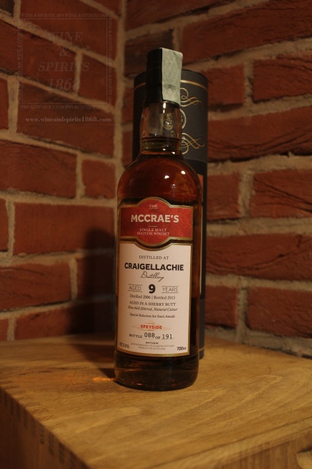 Whisky Craigellachie 9 Y.o. 2006 The Mccrae's 57.1% Sherry Butt
